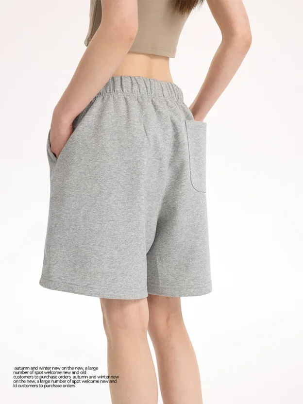 Air layer silhouette comfortable versatile shorts loose casual sweatpants shorts for men and women