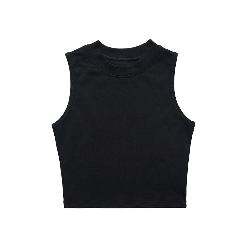 Shoulder slim fit Lycra cotton American style hot girl female skin-fri