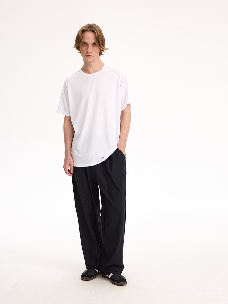 Plaid quick-drying air-conditioning pants high elastic cool loose sports casual straight pants men and women 2025 spring and summer new