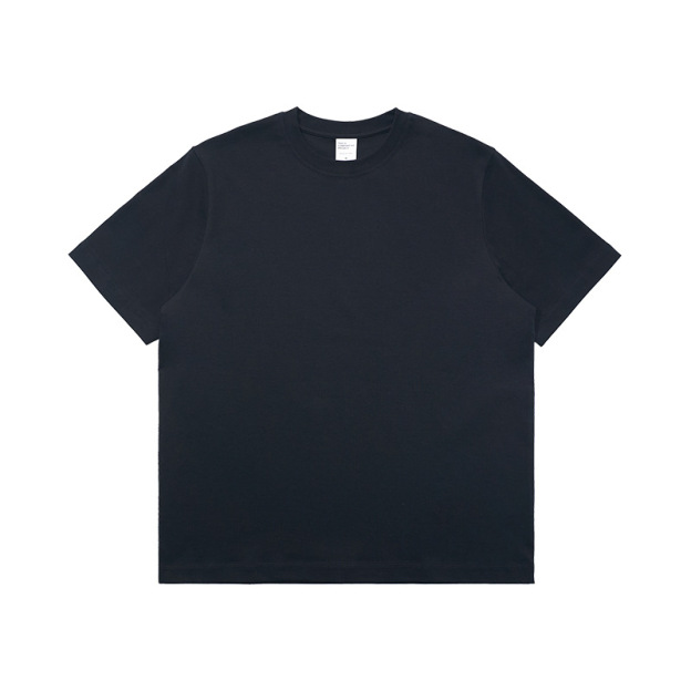Long-staple cotton old money style straight shoulder cool solid color T-shirt for men