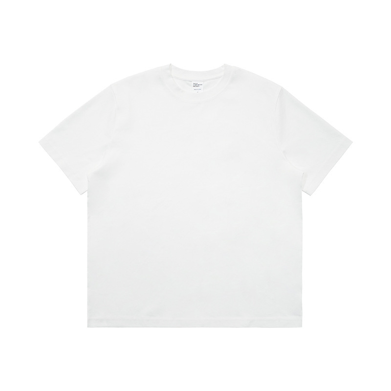 Long-staple cotton old money style straight shoulder cool solid color T-shirt for men