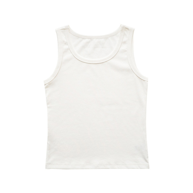 Shoulder slim fit Lycra cotton American style hot girl female skin-friendly solid color elastic basic top round neck short-sleeved T-shirt