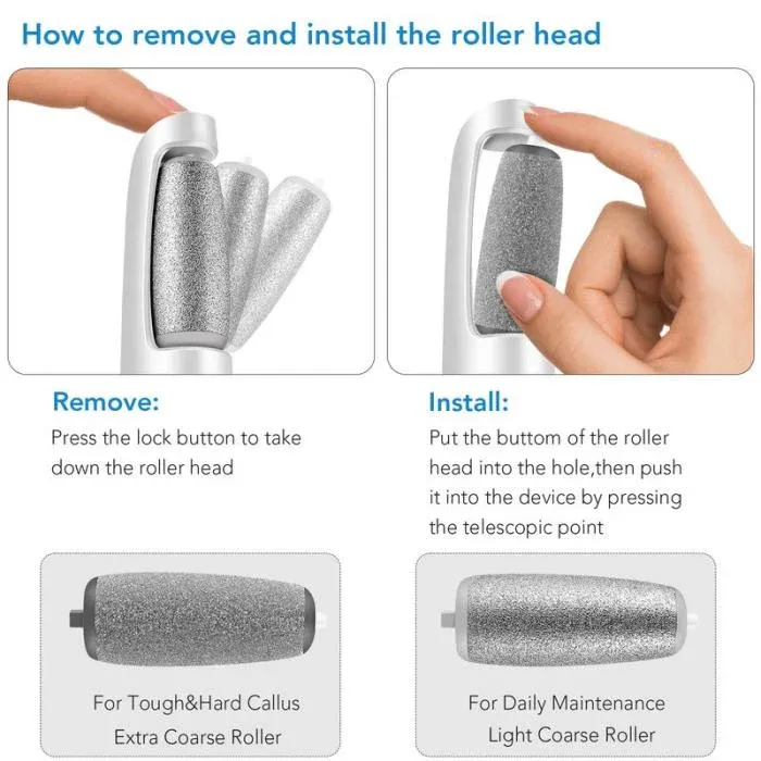 🥳2026 HOT SALE🥳💞50K+ SOLD!💥🎁✨ 50% OFF! Electric Feet Callus Remover – 360° roller, 3 speeds. Safe for dry & wet use. USB rechargeable, 100 mins runtime. Baby‑soft feet at home. 🦶💨