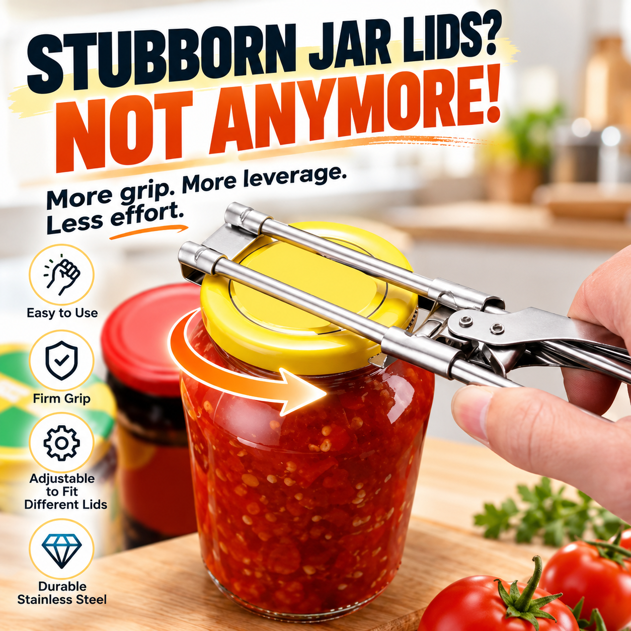 Easy-Grip Adjustable Jar Opener