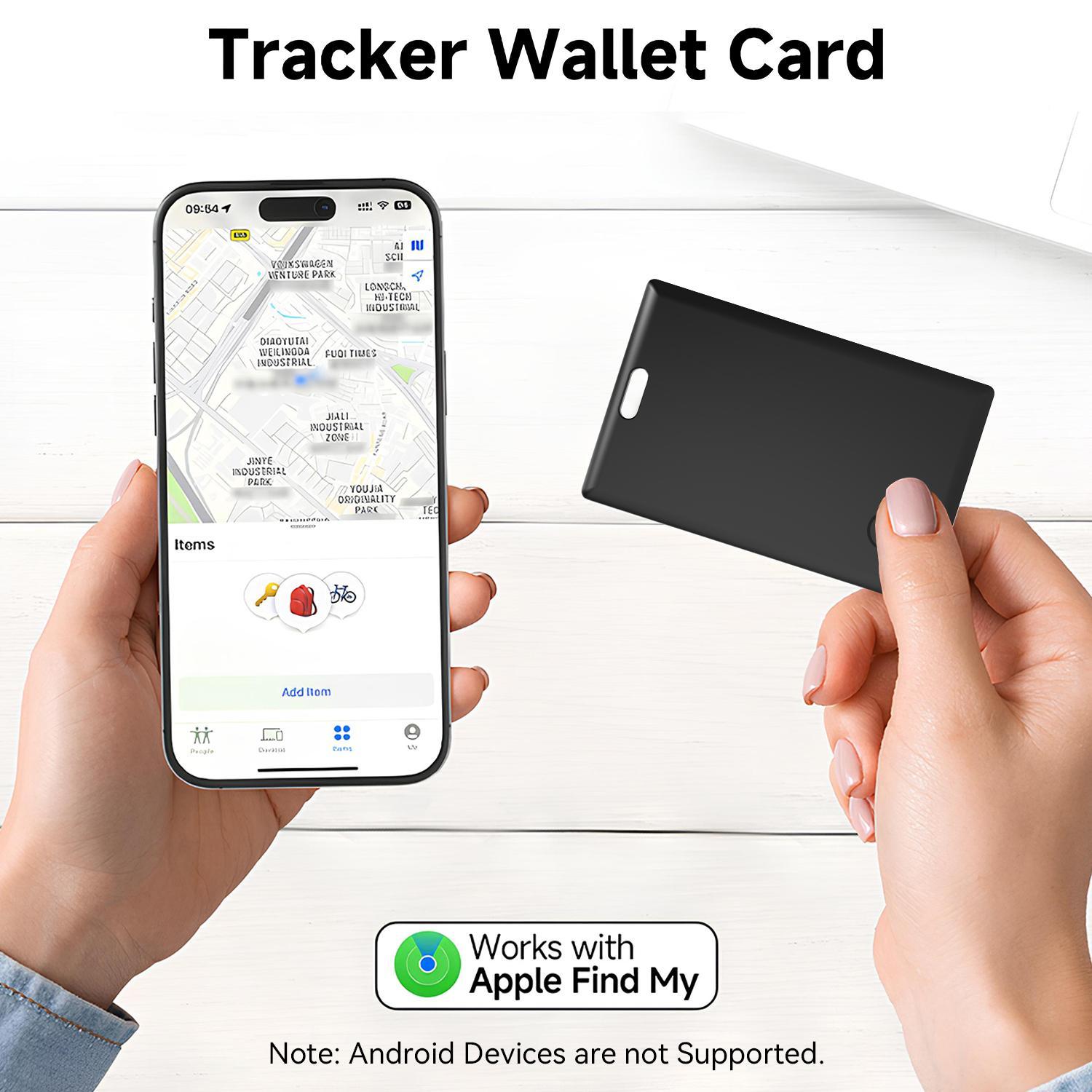 2026 [Apple MFi Certified] (iOS Only) Bluetooth Tracker Smart Card for Apple Find My iPhone Wallet GPS Tracker, 5-10 Years Staying Power, Keys Finder and Item Locator for Keys, Bags, Passport#MothersDayGift #GiftsForHer