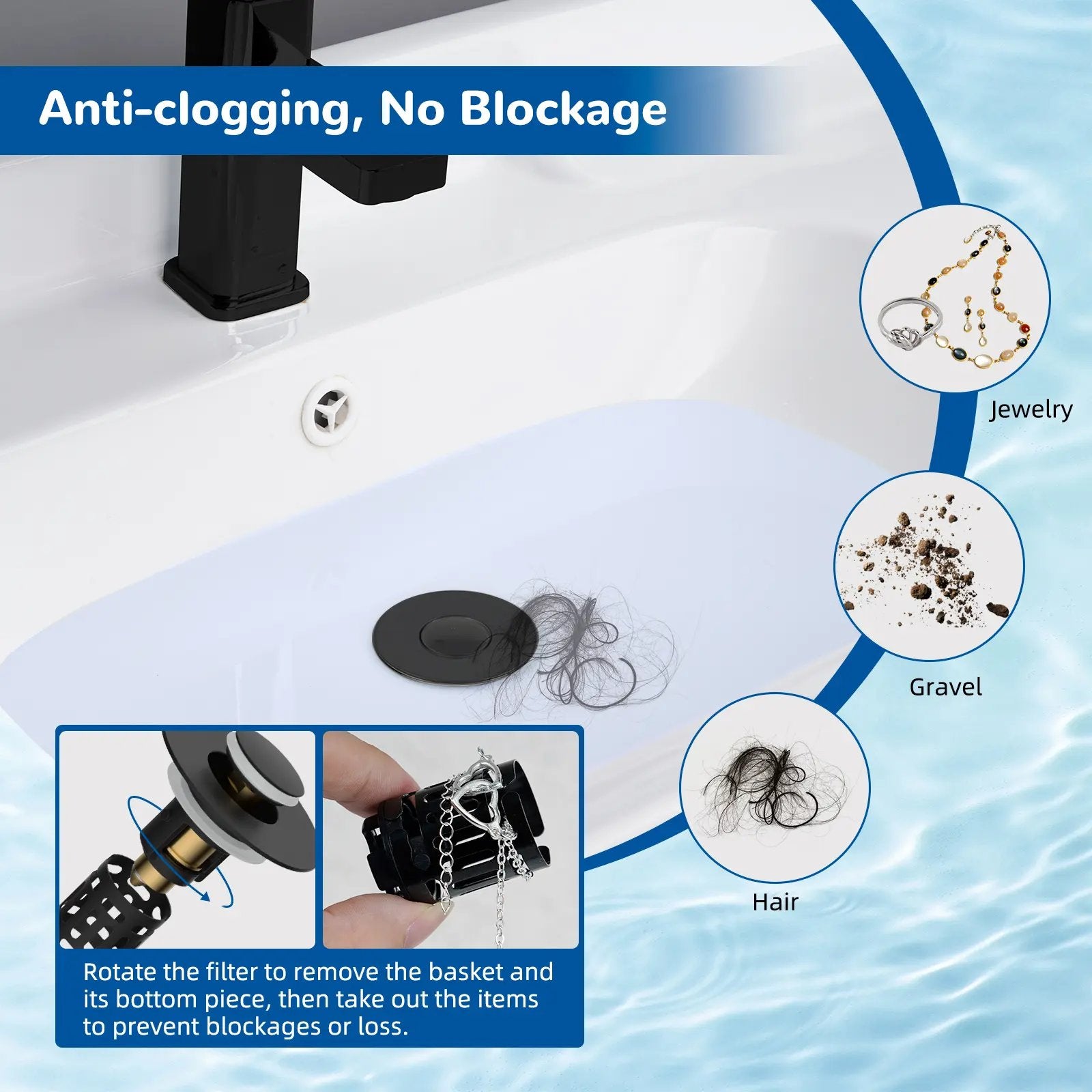 3-in-1 Sink Drain Strainer