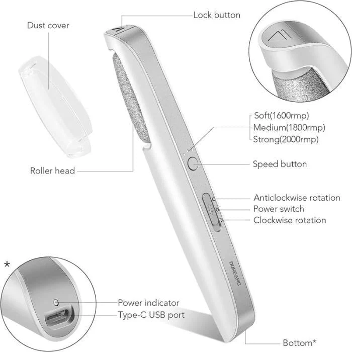🥳2026 HOT SALE🥳💞50K+ SOLD!💥🎁✨ 50% OFF! Electric Feet Callus Remover – 360° roller, 3 speeds. Safe for dry & wet use. USB rechargeable, 100 mins runtime. Baby‑soft feet at home. 🦶💨