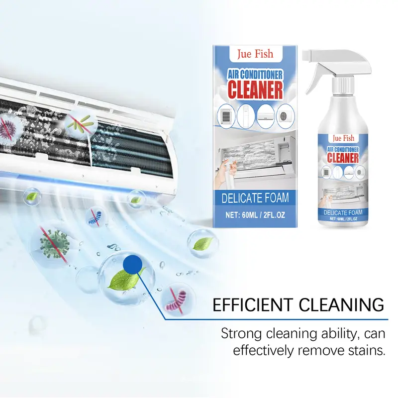 💨 Fast & Easy Air Conditioner Cleaner – No Dismantle ✅ Odorless Foam Deep Clean for Home AC