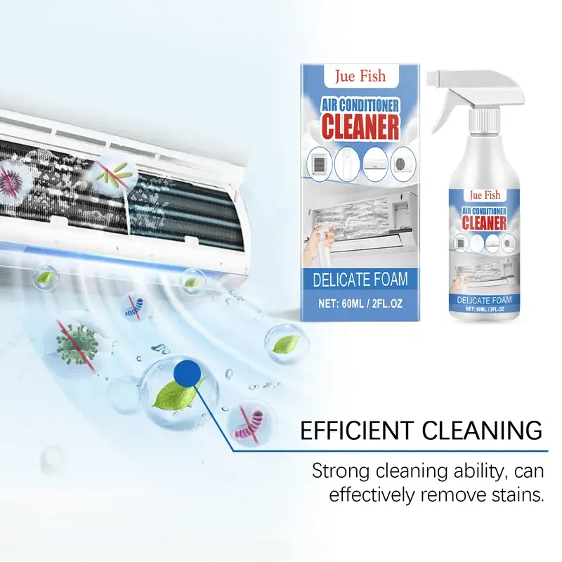 💨 Fast & Easy Air Conditioner Cleaner – No Dismantle ✅ Odorless Foam Deep Clean for Home AC