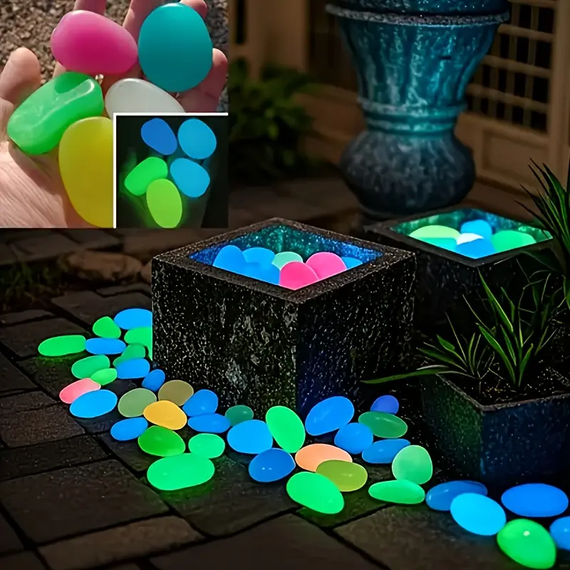✨ Glow-in-the-Dark Pebbles: Illuminate Your Garden, Aquarium & Outdoor Spaces! 🌙🌿