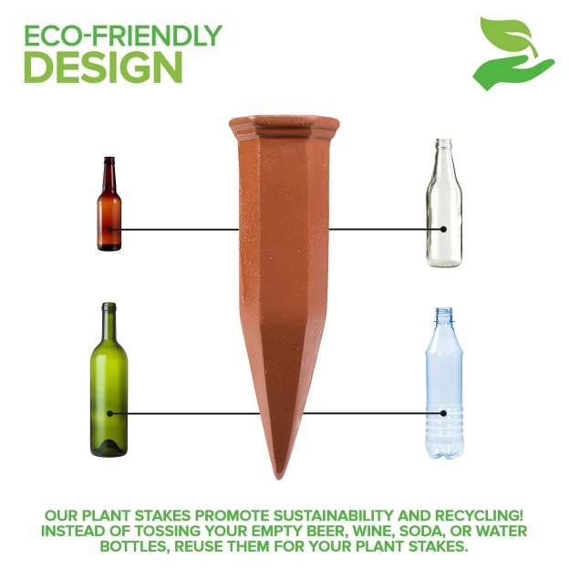 Modern Innovations Self-Watering Terracotta Spikes | 4-Pack