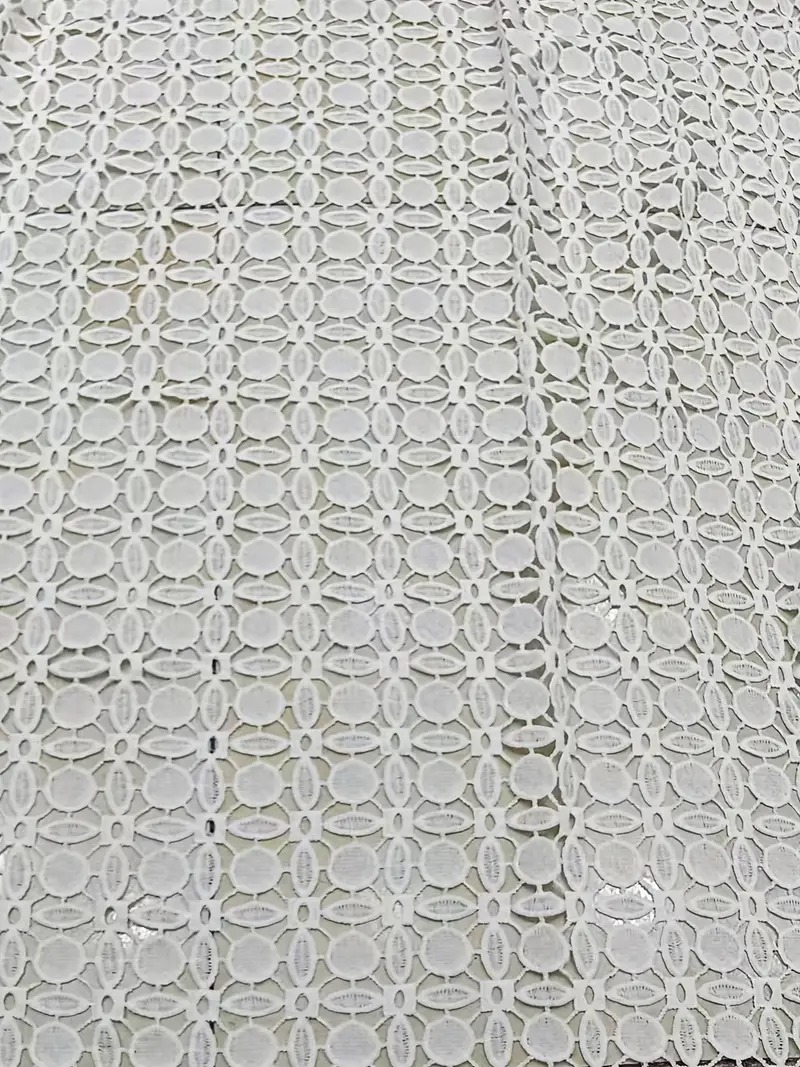 Elegant White Lace Dress for Women - Long Sleeve, Ruffled Hem, Eyelet Detailing, Perfect for Spring/Summer/Fall, Casual to Formal Wear, Polyester, Machine Washable