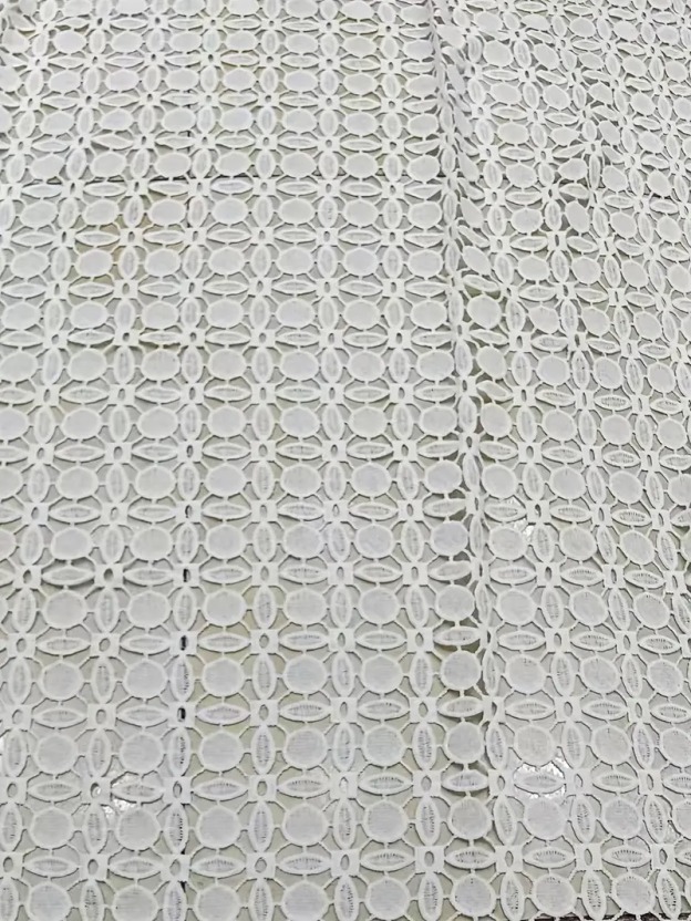 Elegant White Lace Dress for Women - Long Sleeve, Ruffled Hem, Eyelet Detailing, Perfect for Spring/Summer/Fall, Casual to Formal Wear, Polyester, Machine Washable