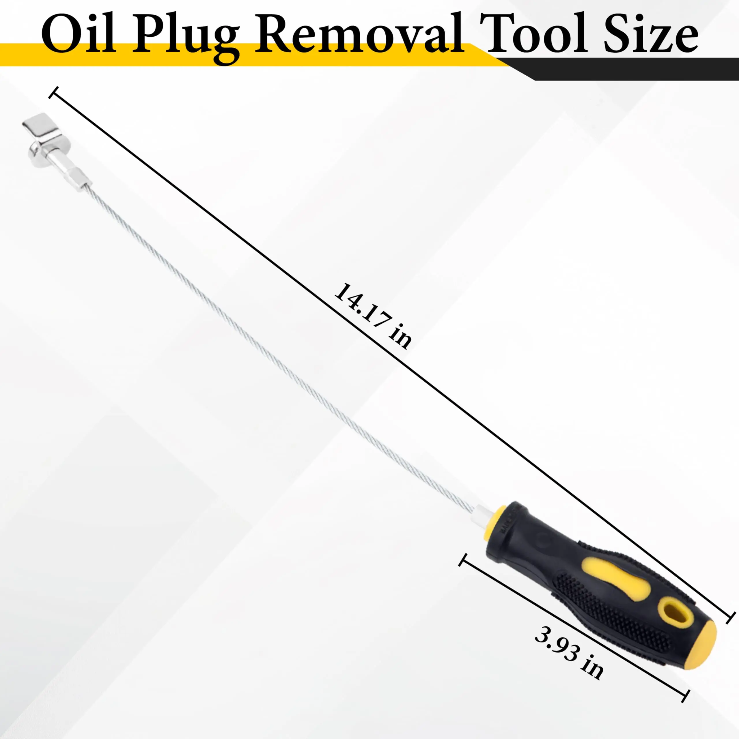 Strong Magnetic Oil Drain Plug Remover Tool, Oil Drain Plug Remover Instrument, Anti Scald Sump Plug Removal Tool, Universal Flexible Oil Plug Removal Tool (14 Inch) Fathers Day Gift