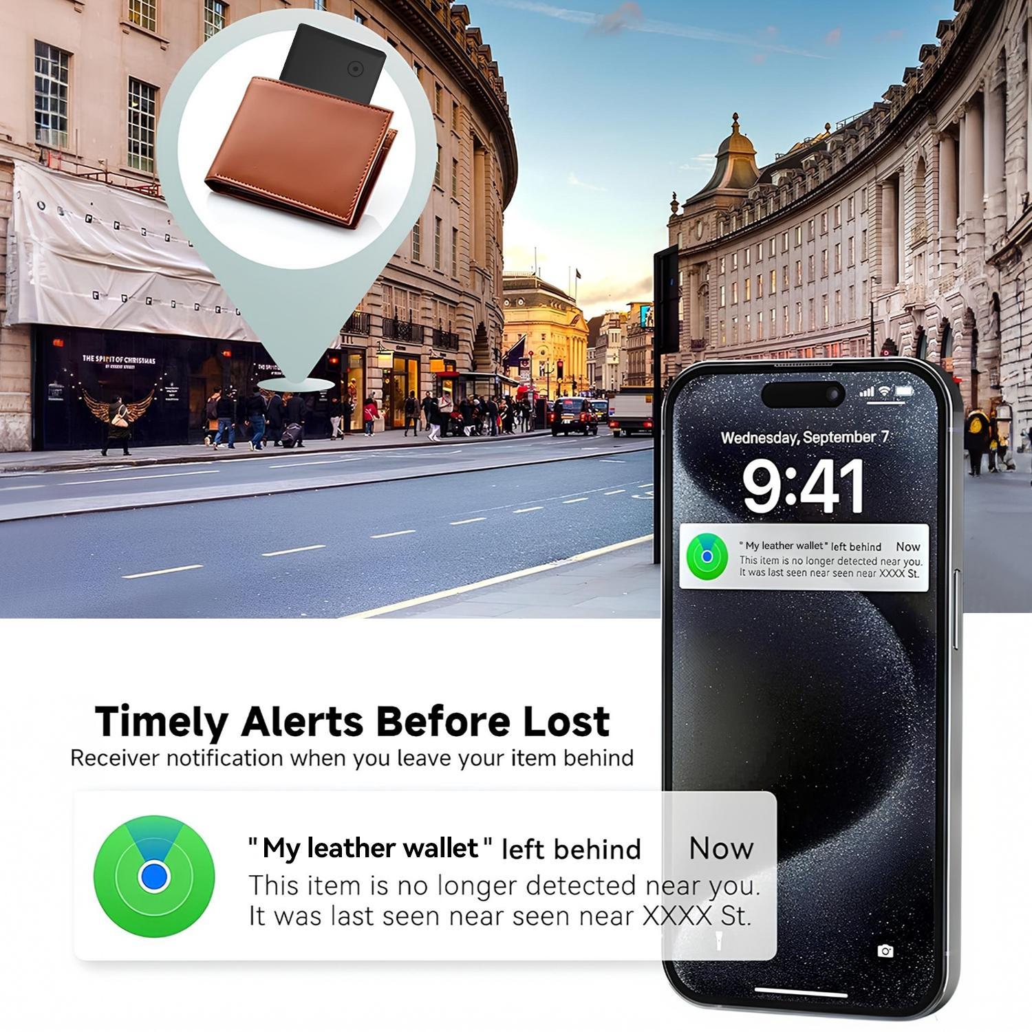 2026 [Apple MFi Certified] (iOS Only) Bluetooth Tracker Smart Card for Apple Find My iPhone Wallet GPS Tracker, 5-10 Years Staying Power, Keys Finder and Item Locator for Keys, Bags, Passport#MothersDayGift #GiftsForHer