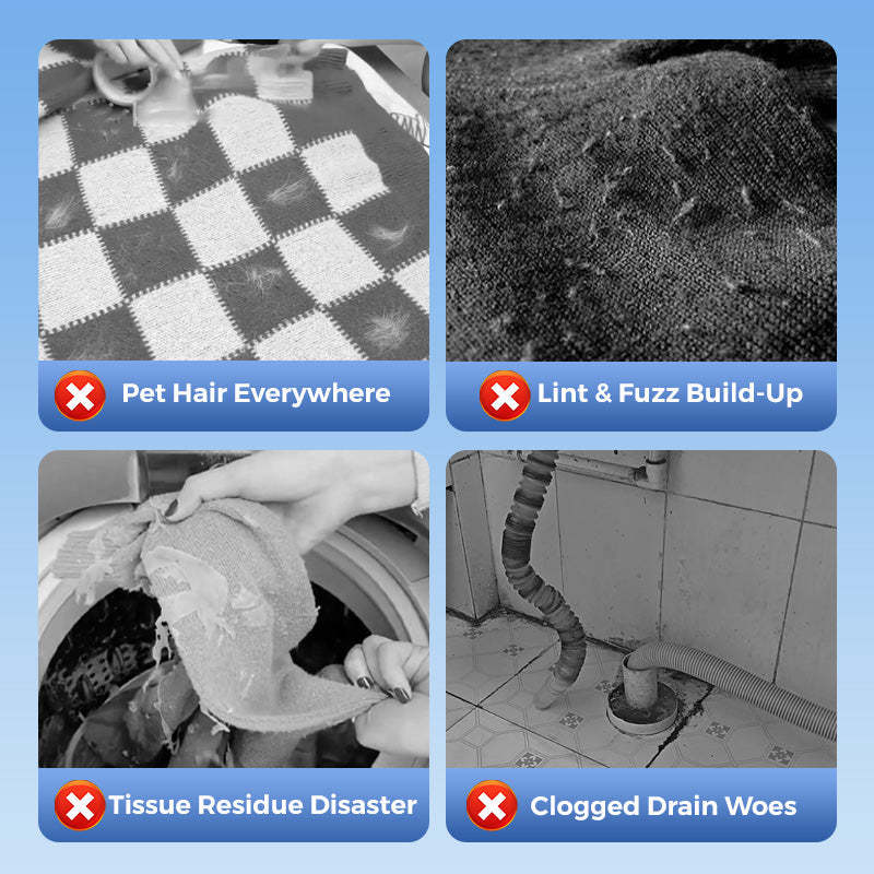 🧺 BUY 1 GET 2 FREE! 🧼 Floating Lint Mesh Bag – Catches Hair & Lint, Reusable & Protects Washing Machine/Drain 🚿
