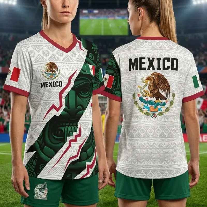⚽ Aztec-Inspired Mexico Soccer Jersey 🇲🇽 | Retro Fan Edition