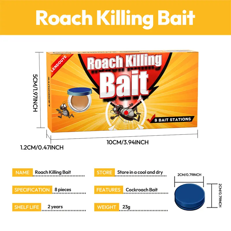 🪳 Roach Killer Gel & Bait Stations – Indoor Trap for German, American & Major Cockroaches