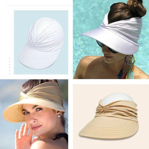 💕👒UPF 50+ Sun Visor Ponytail Hat