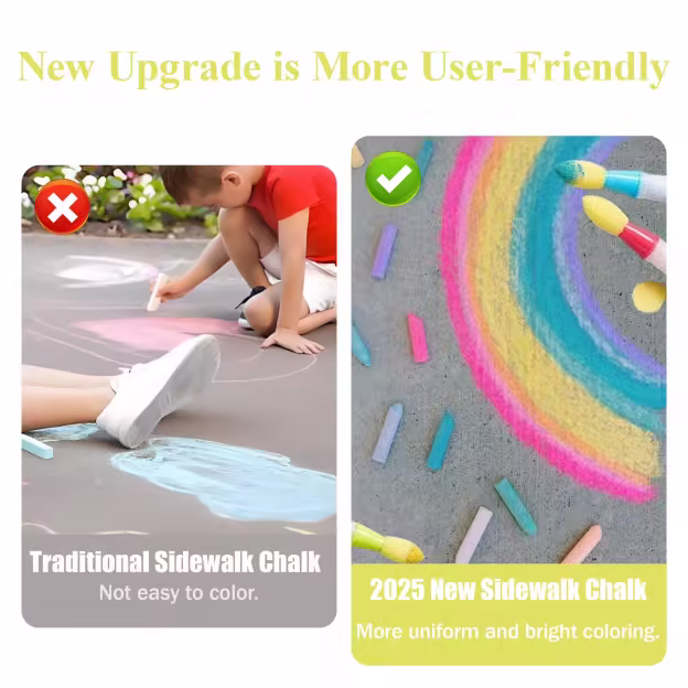 🎨 Reusable Sidewalk Chalk Paint Brushes for Kids 🖌️ – Multicolor Washable Brushes with Liquid for DIY Outdoor Art & Fun 🌈