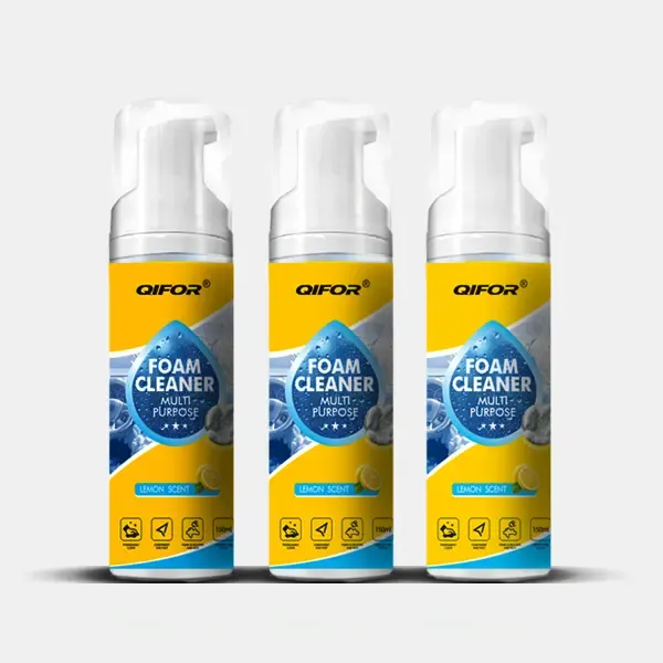 QIFOR 4-in-1 Foam Cleaner ✨ – Heavy-Duty Stain & Grease Remover for Car, Kitchen, Sofa 🚗🛋️ – Deep Cleaning Power 💪