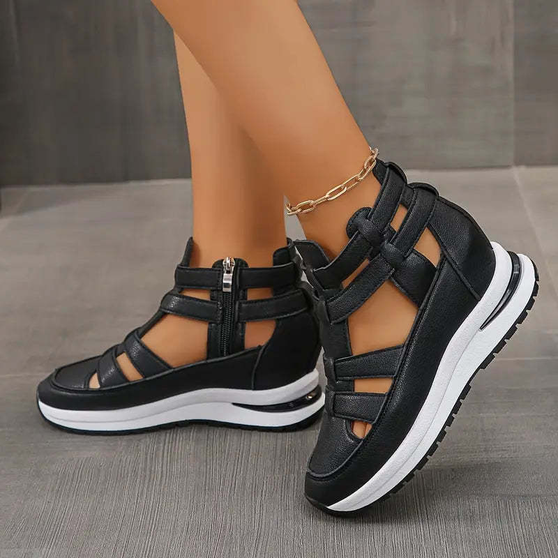 🔥49% OFF - Side Zipper Comfortable Lightweight Wedge Sandals