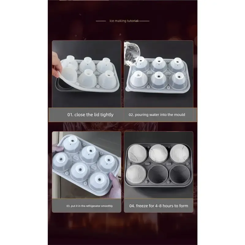 Sporty 3D Baseball Ice Cube Mold – 6-Cavity Food-Grade Silicone Tray for Cooling Beer, Soda, Lemonade & More 🍺⚾