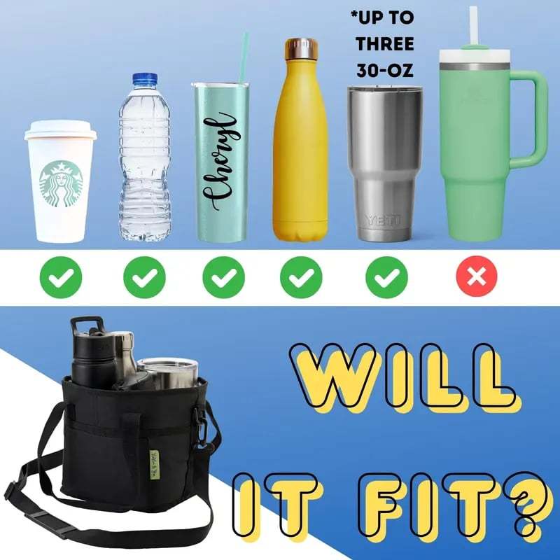 🔥Hot Sale 49% off🌟 Multi-purpose glass cup storage bag with 4 compartments