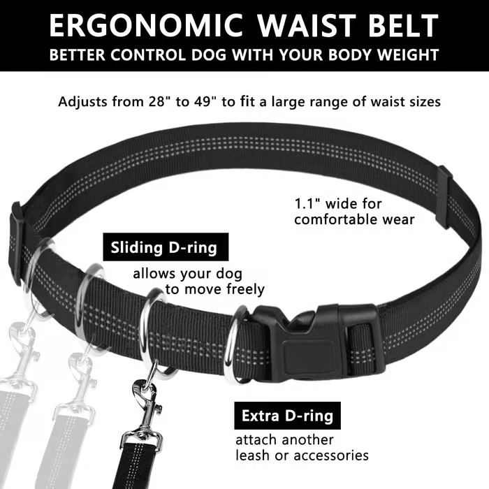 🔥Summer Hot Sale - Hands Free Dog Leash with Zipper Pouch🐕