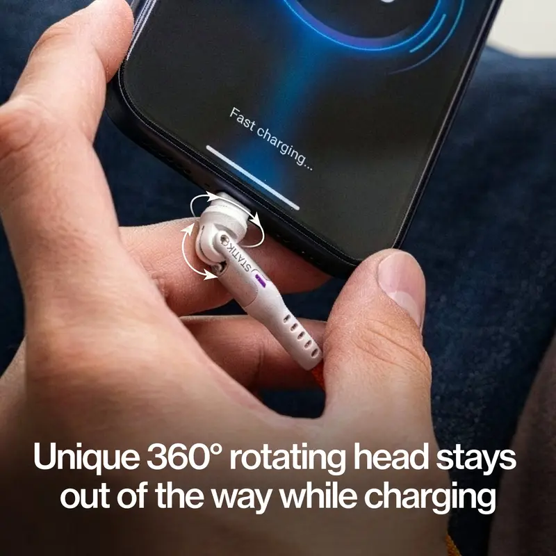 ⚡ STATIK 360 Pro – 5-in-1 Magnetic Charging Cable 🔌 | 100W Fast Charge ⚡ & 480Mbps Data 💨 | 360° Rotating 🔄, All Devices 📱💻