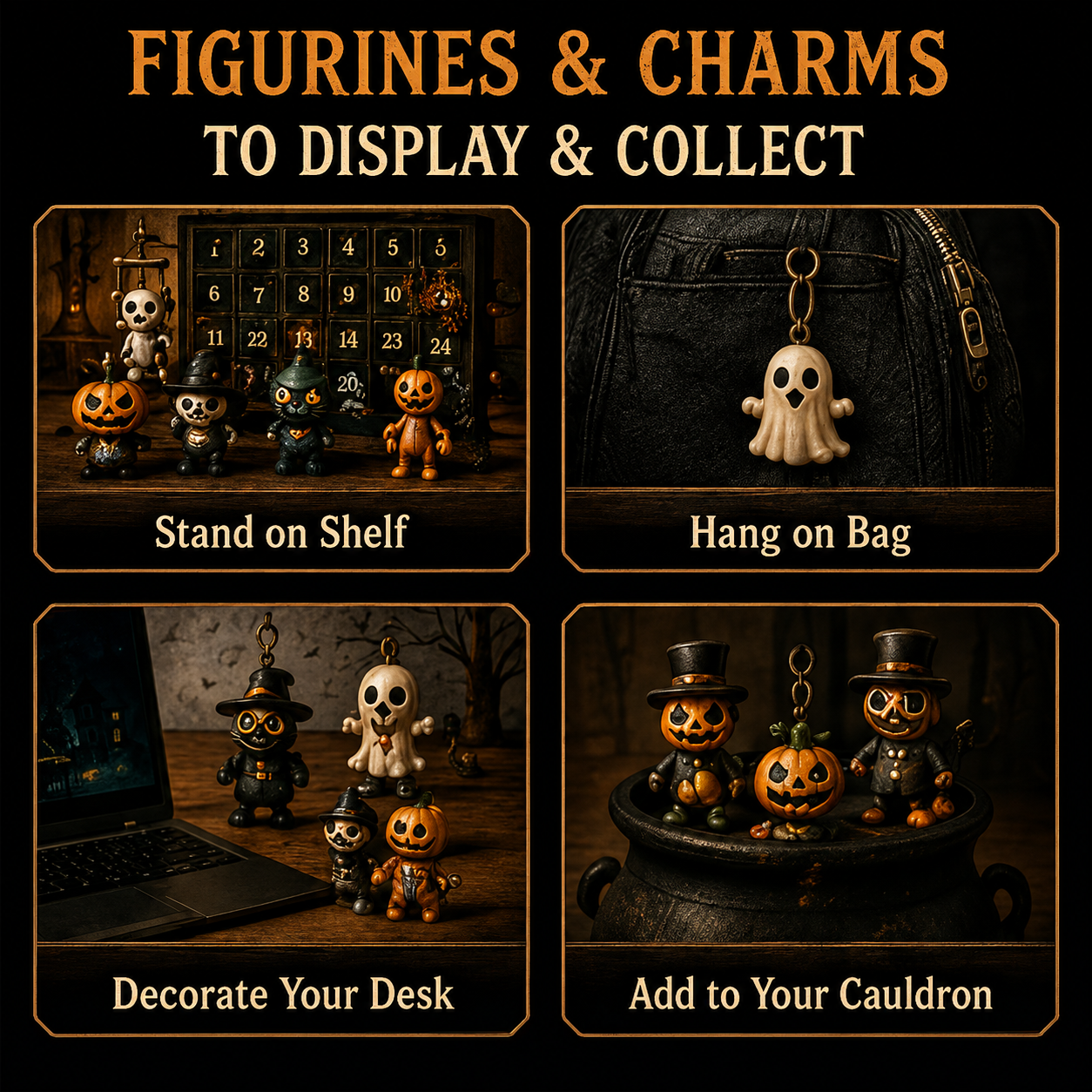🎉🎃 31 Nights of Fright Halloween Countdown Box with 31 Unique Spooky Collectibles  👻✨