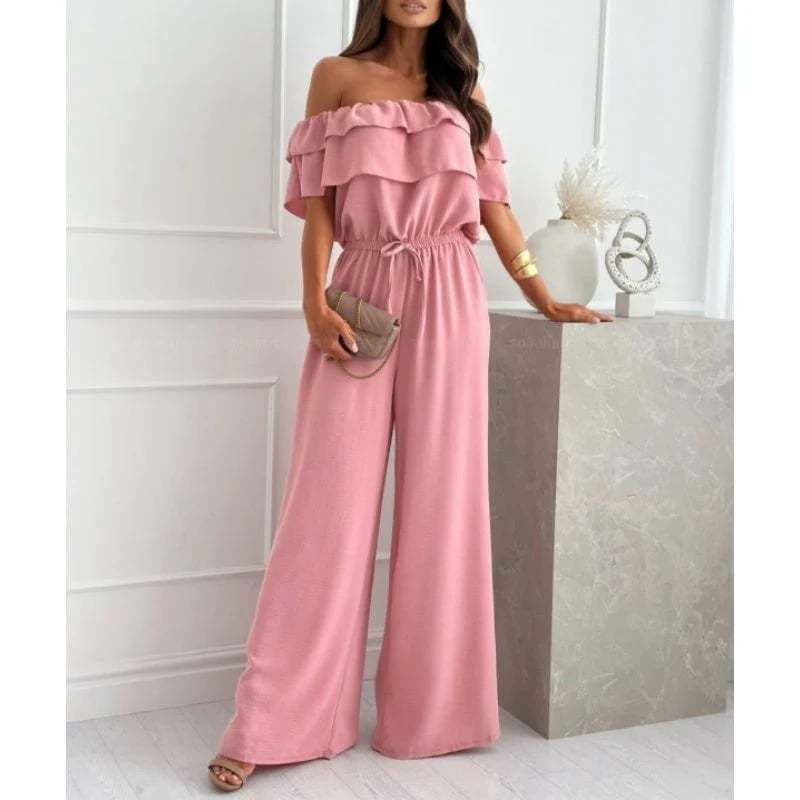 🌺Women’s Off Shoulder Ruffle Jumpsuit🍑