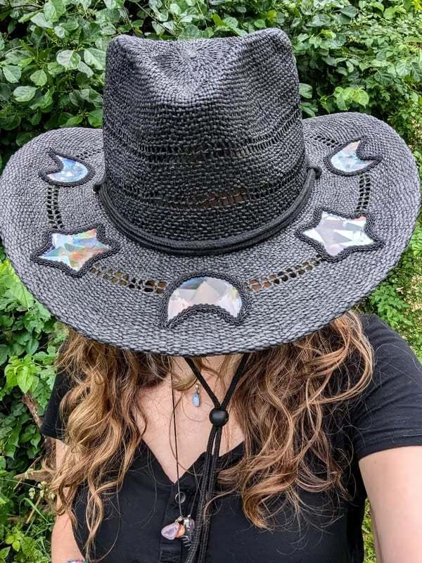 49% OFF🔥Suncatcher Cowgirl Straw Prism Hat
