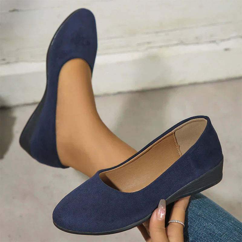 🎁Hot Sale⏳Elegant Lightweight Anti-Slip Low Heel Wedge Shoes