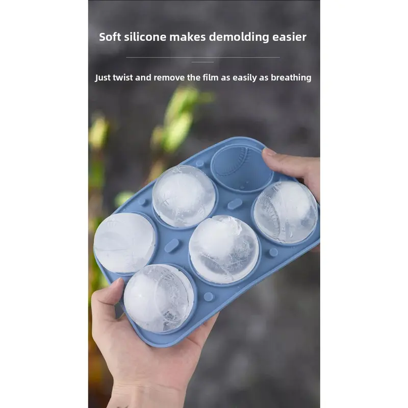 Sporty 3D Baseball Ice Cube Mold – 6-Cavity Food-Grade Silicone Tray for Cooling Beer, Soda, Lemonade & More 🍺⚾