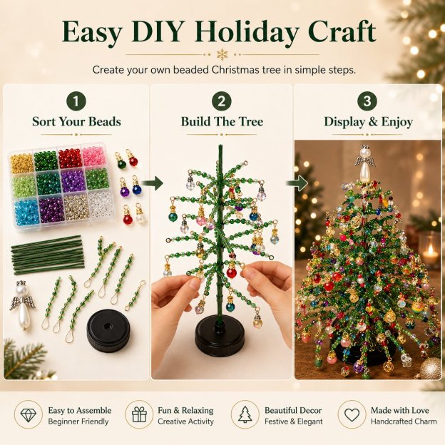 DIY Beaded Christmas Tree Kit
