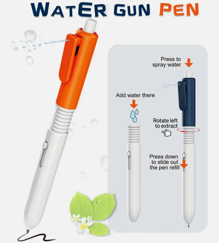 💦 Sneaky Spray Prank Pen™ — Looks Normal Until It Sprays Water 😂
