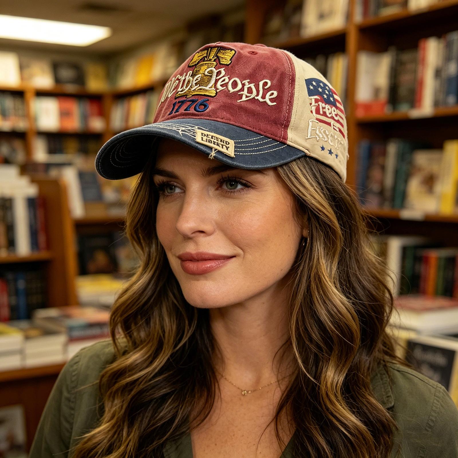 GYNLEUX America 250th Anniversary 1776-2026 Embroidered Baseball Cap for Men Vintage Washed Gray Relaxed Fit Daily Casual Outdoor Spring Summer Fall Headwear with Liberty Bell & American Flag Decorations