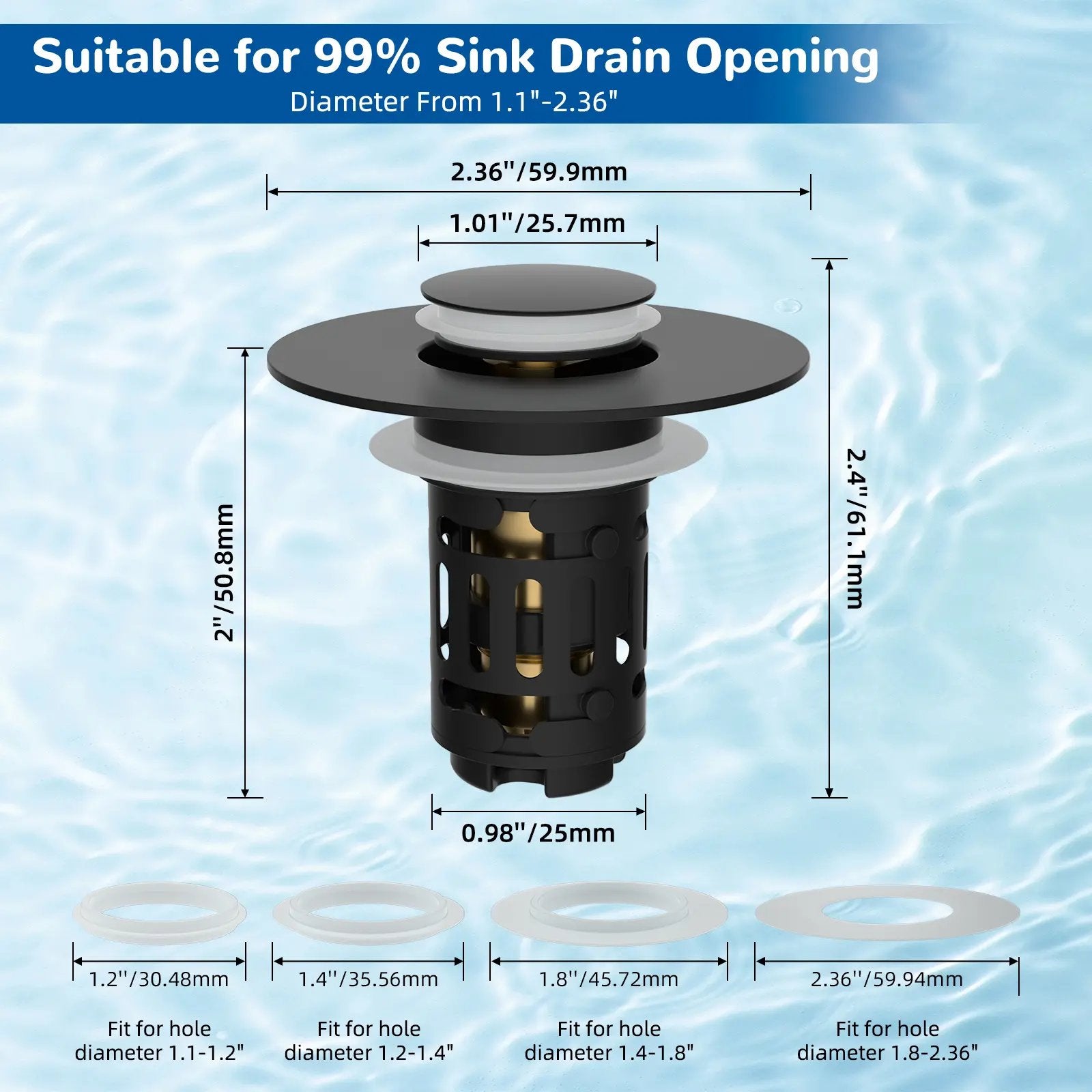 3-in-1 Sink Drain Strainer