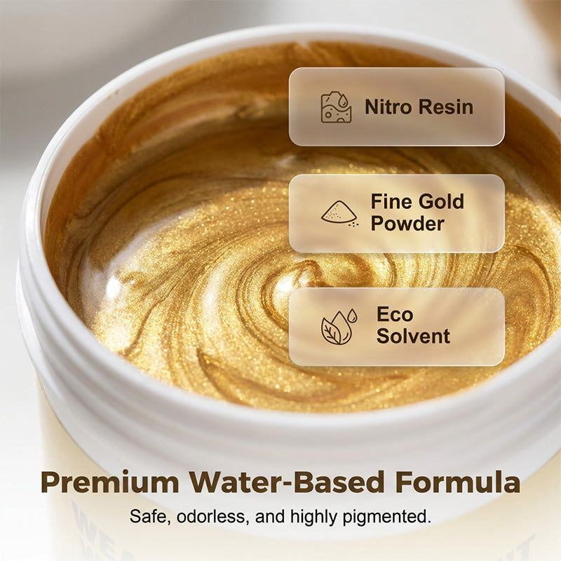 Premium water-based gold paint formula