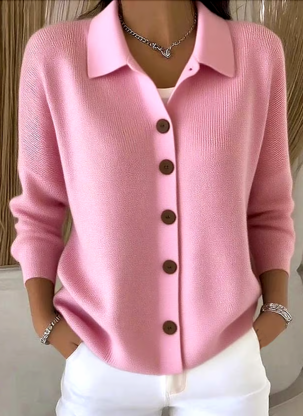 CLEARANCE SALE🔥 Women's Plain Long Sleeve Shawl Collar Casual Cardigan Outerwear