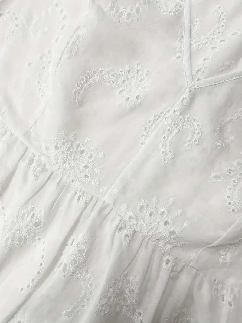 Women'S Plus Size Black Lace Long Sleeve V-Neck Blouse - Sexy Hollow-Out Design, Flared Bell Sleeves, Casual Summer Shirt for Vacation or Casual Attire, Versatile Blouse | Lace Detailing Shirt | Nonstretch Fabric