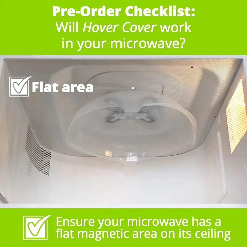 🧲 HoverCover™ Magnetic Microwave Splatter Cover