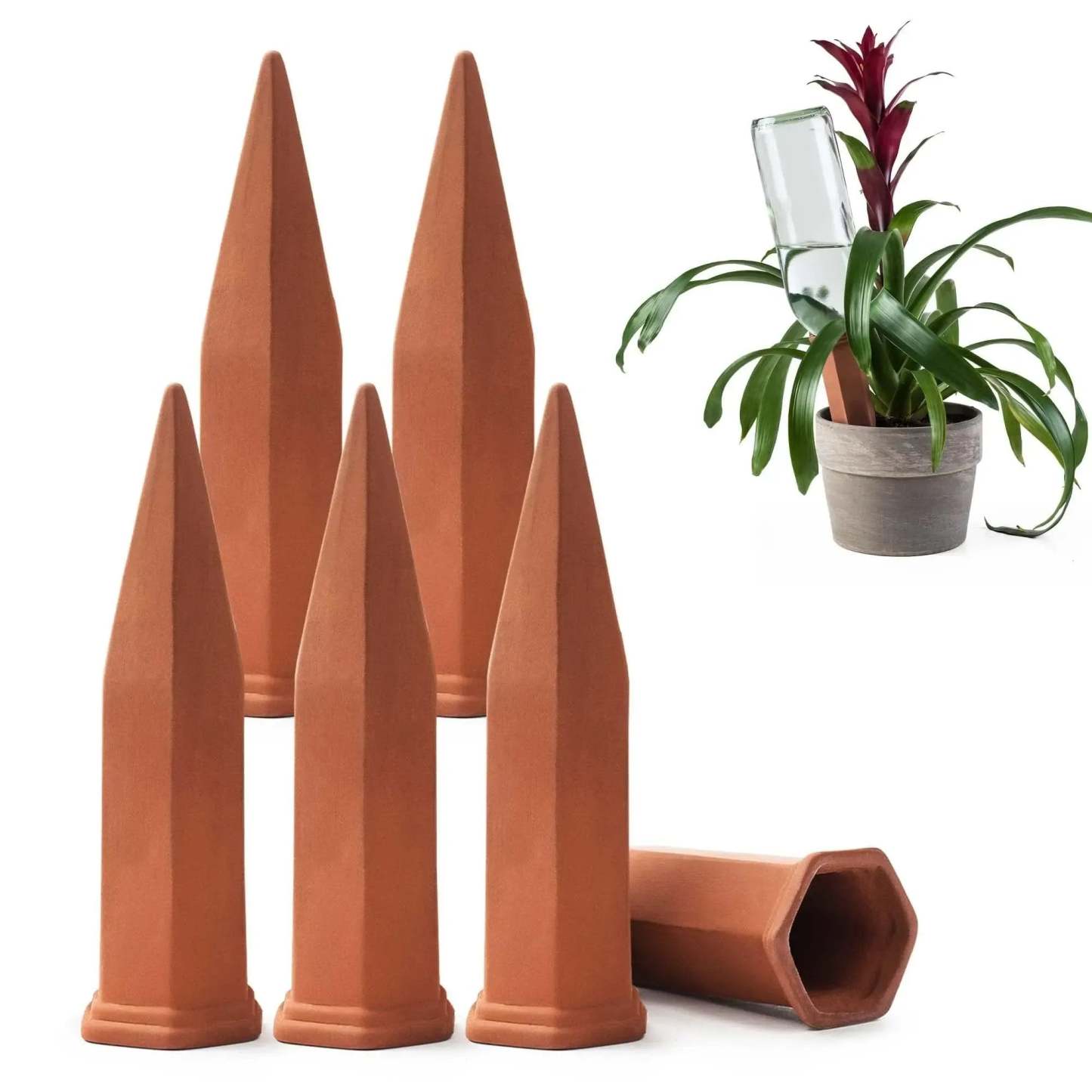 Modern Innovations Self-Watering Terracotta Spikes | 4-Pack