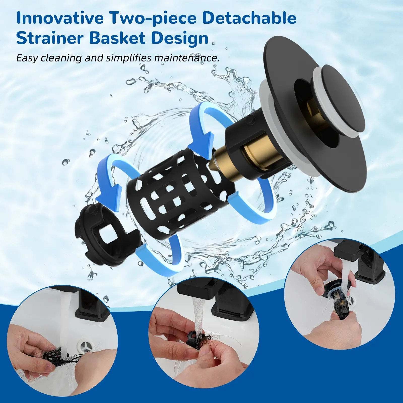 3-in-1 Sink Drain Strainer