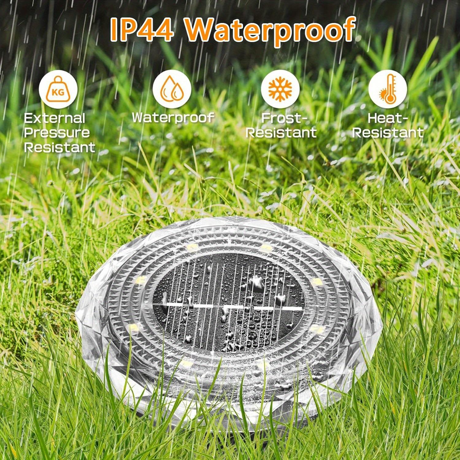 Solar Ground Lights 6PCS 8LED IP44 Waterproof Mini Solar Outdoor Powered Lights for Lawn Christmas Party Street Courtyard Garden Paths Walkways Lanes Solar Landscape Lighting