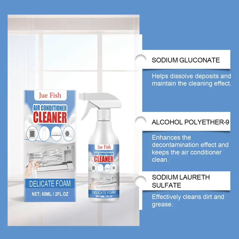 💨 Fast & Easy Air Conditioner Cleaner – No Dismantle ✅ Odorless Foam Deep Clean for Home AC