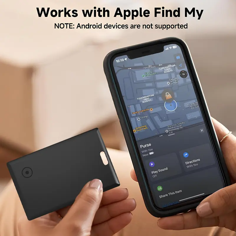 Apple MFi Certified Bluetooth Tracker Card for iPhone 📱 | Find Keys, Wallet & Passport 🔑🎒 | 5-10 Year Battery Life 🔋 | Smart Item Locator & Perfect Gift for Her 🎁