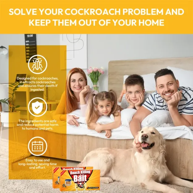 🪳 Roach Killer Gel & Bait Stations – Indoor Trap for German, American & Major Cockroaches