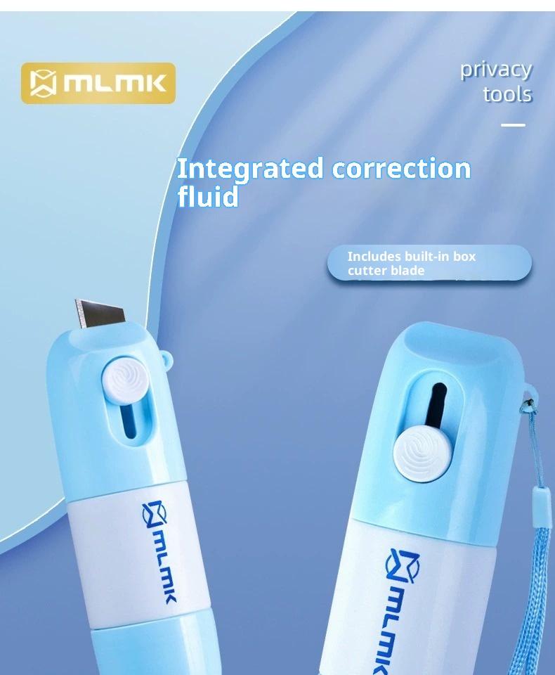 2 Pack Privacy Wipe: 2-in-1 Thermal Paper Correction Fluid with Unboxing Knife